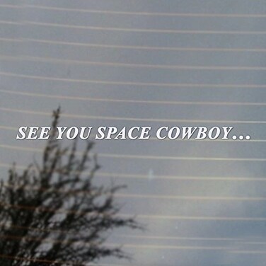 CMI 319 See You Space Cowboy Anime Vinyl Decal White 14 x 34