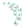 pinkblume Silver Blue Teal Butterfly Decorations Stickers 3D Butterfies Wall Art Wedding Decor Removable Wall Decals Murals for Aqua Home Living Room Babys Bedroom Showcase Nursery Art Decor 27PCS