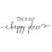 MOVANKRO This is Our Happy Place Carved Letters Sweet Words Wall Decals Vinyl Art Words Home Dcor