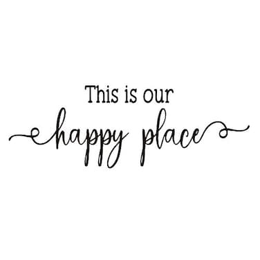 MOVANKRO This is Our Happy Place Carved Letters Sweet Words Wall Decals Vinyl Art Words Home Dcor