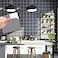 Tezam Wall Stickers Tile Stickers 50PCS 6 X 6Square BathroomKitchen Tile Transfer Stickers Waterproof 4 Colors to Choose Grey