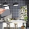 Tezam Wall Stickers Tile Stickers 50PCS 6 X 6Square BathroomKitchen Tile Transfer Stickers Waterproof 4 Colors to Choose Grey