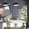 Tezam Wall Stickers Tile Stickers 50PCS 6 X 6Square BathroomKitchen Tile Transfer Stickers Waterproof 4 Colors to Choose Grey