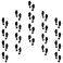 CAOCAOOO 20 Pairs 7 Inch Black Footprint Floor Stickers Decals