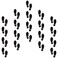 CAOCAOOO 20 Pairs 7 Inch Black Footprint Floor Stickers Decals