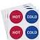 dealzEpic Hot Cold Indicator Sign Stickers Self Adhesive Peel and Stick Decal 4cm in Diameter