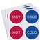dealzEpic Hot Cold Indicator Sign Stickers Self Adhesive Peel and Stick Decal 4cm in Diameter