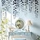VePret Blue Hanging String of Eucalyptus Wall Decals Peel and Stick Large Plants Vinyl Wall Stickers Removable Vine Home Decor Art for Bedroom Living Room Classroom Office