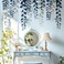 VePret Blue Hanging String of Eucalyptus Wall Decals Peel and Stick Large Plants Vinyl Wall Stickers Removable Vine Home Decor Art for Bedroom Living Room Classroom Office