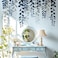 VePret Blue Hanging String of Eucalyptus Wall Decals Peel and Stick Large Plants Vinyl Wall Stickers Removable Vine Home Decor Art for Bedroom Living Room Classroom Office