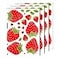 TOYMIS 4 Sheets 92pcs Strawberry Wall Decals Removable Cute Fruit Wall Stickers for Girls Bedroom Dorm Dining Room Kitchen Bathroom Waterproof Decor