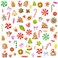 Barri Design Christmas Ornaments Wall Decals Peel and Stick Christmas Candy Wall Stickers Removable Candy Cane Wall Stickers Peppermint Floor Decals Xmas Candyland Home Decor Holiday Party Decorations