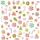 Barri Design Christmas Ornaments Wall Decals Peel and Stick Christmas Candy Wall Stickers Removable Candy Cane Wall Stickers Peppermint Floor Decals Xmas Candyland Home Decor Holiday Party Decorations