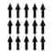 LiteMark Arrow Stickers Durable Gloss Black Decal Ideal for Floors Signs Walls Smooth Surfaces in Office School Warehouse Industrial Setting Pack of 15 Arrows