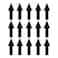 LiteMark Arrow Stickers Durable Gloss Black Decal Ideal for Floors Signs Walls Smooth Surfaces in Office School Warehouse Industrial Setting Pack of 15 Arrows
