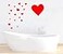 BugyBagy Heart Wall Decals for Wall Decoration 97pcs Mixed Heart Stickers for Nursery Bedroom and Kids Room Decor Red