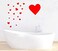 BugyBagy Heart Wall Decals for Wall Decoration 97pcs Mixed Heart Stickers for Nursery Bedroom and Kids Room Decor Red