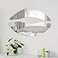 CUGBO 2 Set 3D Kiss Lips Mirror Wall Stickers Make Up Acrylic DIY Art Decals Home Room Decor Silver