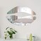 CUGBO 2 Set 3D Kiss Lips Mirror Wall Stickers Make Up Acrylic DIY Art Decals Home Room Decor Silver