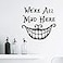 Rotumaty Halloween Smiling Face Thriller Wall Decals Cool Wall Sticker for Bedroom Living Room Home Decoration Party Wall Art Decor