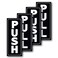 Wrapco Push Pull Door Stickers for Glass Door 2 x 5 Self Adhesive Vinyl Sign Decal