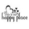 Vancetyno This is Our Happy Place Family Wall Decal Love Quote Vinyl Lettering Home Decor