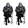 Scoutdoors Bernie Sanders Mittens Sitting Inauguration Sticker Multi Pack 425 by 2 Clear Background so You can Put Bernie Anywhere Indoor Sticker Make Your Own Real Life Funny Meme 2