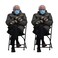 Scoutdoors Bernie Sanders Mittens Sitting Inauguration Sticker Multi Pack 425 by 2 Clear Background so You can Put Bernie Anywhere Indoor Sticker Make Your Own Real Life Funny Meme 2