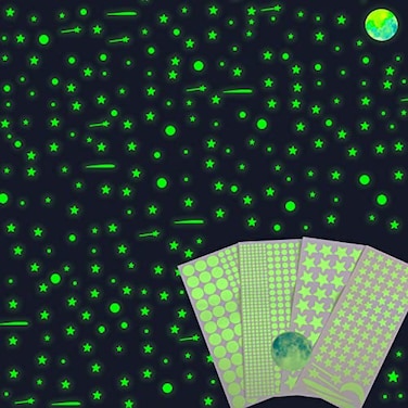 LOMIMOS 640PCS Glow in The Dark Star StickersSmall Wall Decals for Ceiling Kids Nursery Bedroom Living Room