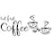 Fencosyn But First Coffee Vinyl Wall Decal Sticker for Coffee Shop Decoration Kitchen Home Wall Art Dcor