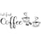 Fencosyn But First Coffee Vinyl Wall Decal Sticker for Coffee Shop Decoration Kitchen Home Wall Art Dcor