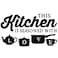 YILUXIANGYANG Kitchen Art Font Decorative Wall Stickers PVC Material Decals for Kitchen Wall Glass Appliances Furniture Decorations Black