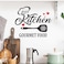 sacinora Kitchen Wall Stickers Kitchen Quotes Gourmet Food Art Wall Decals Removable Vinyl Peel and Stick for Kitchen Dining Restaurant Baking Room Bar Door Home Decor
