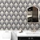 Wallderful Navy Blue Beige Boho Peel and Stick Wallpaper Stripe Geometric Self Adhesive Contact Paper for Kitchen Backsplash Cabinets Bedroom Bathroom Waterproof Vinyl Removable Wallpaper Modern 175x1