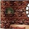 Yancorp 18 x 120 Brick Wallpaper Rust Red Peel and Stick Wallpaper Self Adhesive Fireplace Backdrop Kitchen Backsplash Wall Decor Stick on Wallpaper