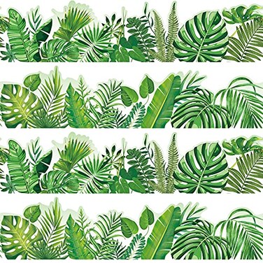 Outus Eucalyptus Boho Bulletin Board Classroom Trim Decor Wall Decals Tropical Leaves Greenery Wall Decoration Boho Style 59ft