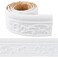 CRASPIRE 905 x 314in Peel and Stick Crown Molding Wallpaper Border White Self Adhesive Flexible 3D Baseboard Trim Mirror Sticky Wall Edging Base Lines Foam Waterproof for Hotel Home DIY Decor