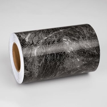 Wallercity Black Marble Wallpaper Borders Mirror Frame Removable Wallpaper Peel and Stick Border Stickers for Kitchen Backsplash Vinyl Wall Paper Sticker for Bathroom Bedroom Wall Decor 394x394