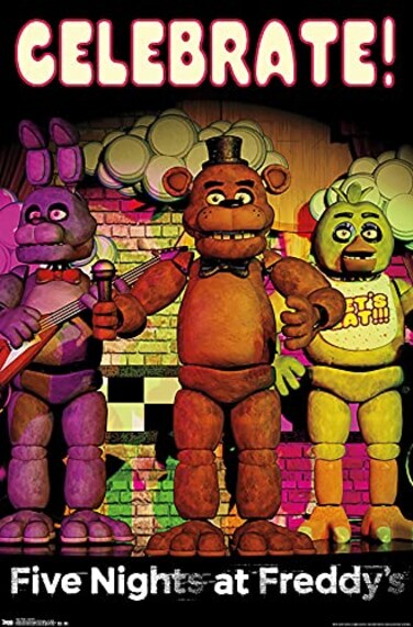 Trends International Five Nights at Freddys Celebrate Wall Poster 22375 x 34 Premium Unframed Version