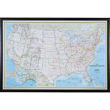 Craig Frames Wayfarer Classic United States Push Pin Travel Map