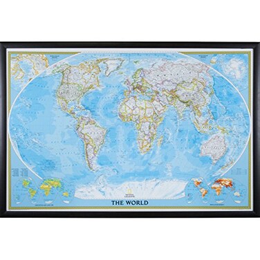Craig Frames Wayfarer Classic World Push Pin Travel Map