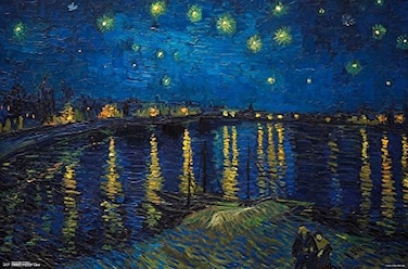 Trends International Starry Night over The Rhone by Vincent van Gogh Wall Poster 22375 x 34 Unframed Version