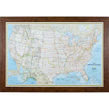 Craig Frames Wayfarer Classic United States Push Pin Travel Map