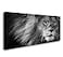 Baisuart Canvas Prints Wall Art Grey lion Stretched Canvas Wooden Framed for living Room Bedroom and Office
