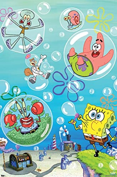 Trends International Nickelodeon Spongebob Squarepants Bubbles Wall Poster 22375 x 34 Premium Unframed Version