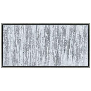 Empire Art Direct Abstract Wall Art Textured Hand Painted Canvas by Martin Edwards Champagne Frame 24 x 48 Silver Frequency