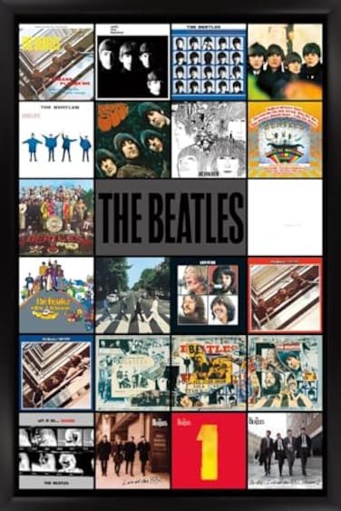 Trends International 24X36 The Beatles Albums Wall Poster 24 x 36 Black Framed Version