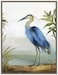 Amanti Art Framed Canvas Wall Art 24x18 Blue Heron by Aimee Wilson Framed Wall Art Canvas Animals Artwork Rustic Farmhouse Decor Medium Poster Painting for Living Room Bedroom Bathroom Kitchen