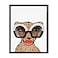 Kate and Laurel Sylvie Cheetah 4 Framed Canvas Wall Art by Kendra Dandy of Bouffants and Broken Hearts 18x24 Black Modern Animal Art Decor for Wall