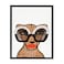 Kate and Laurel Sylvie Cheetah 4 Framed Canvas Wall Art by Kendra Dandy of Bouffants and Broken Hearts 18x24 Black Modern Animal Art Decor for Wall